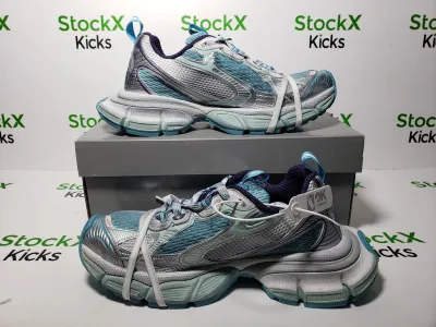 Balenciaga 3XL Sneaker White Silver Blue 734731 W3XL5 4095  review Stockxkicks 06