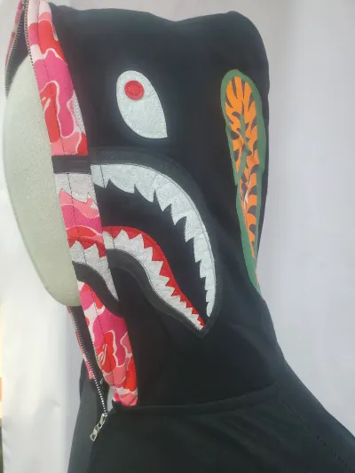 BAPE ABC Camo Shark Zip Hoodie Black review Stockxkicks 03