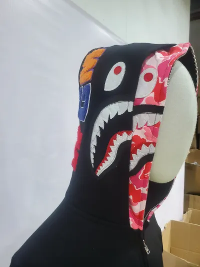 BAPE ABC Camo Shark Zip Hoodie Black review Stockxkicks 04