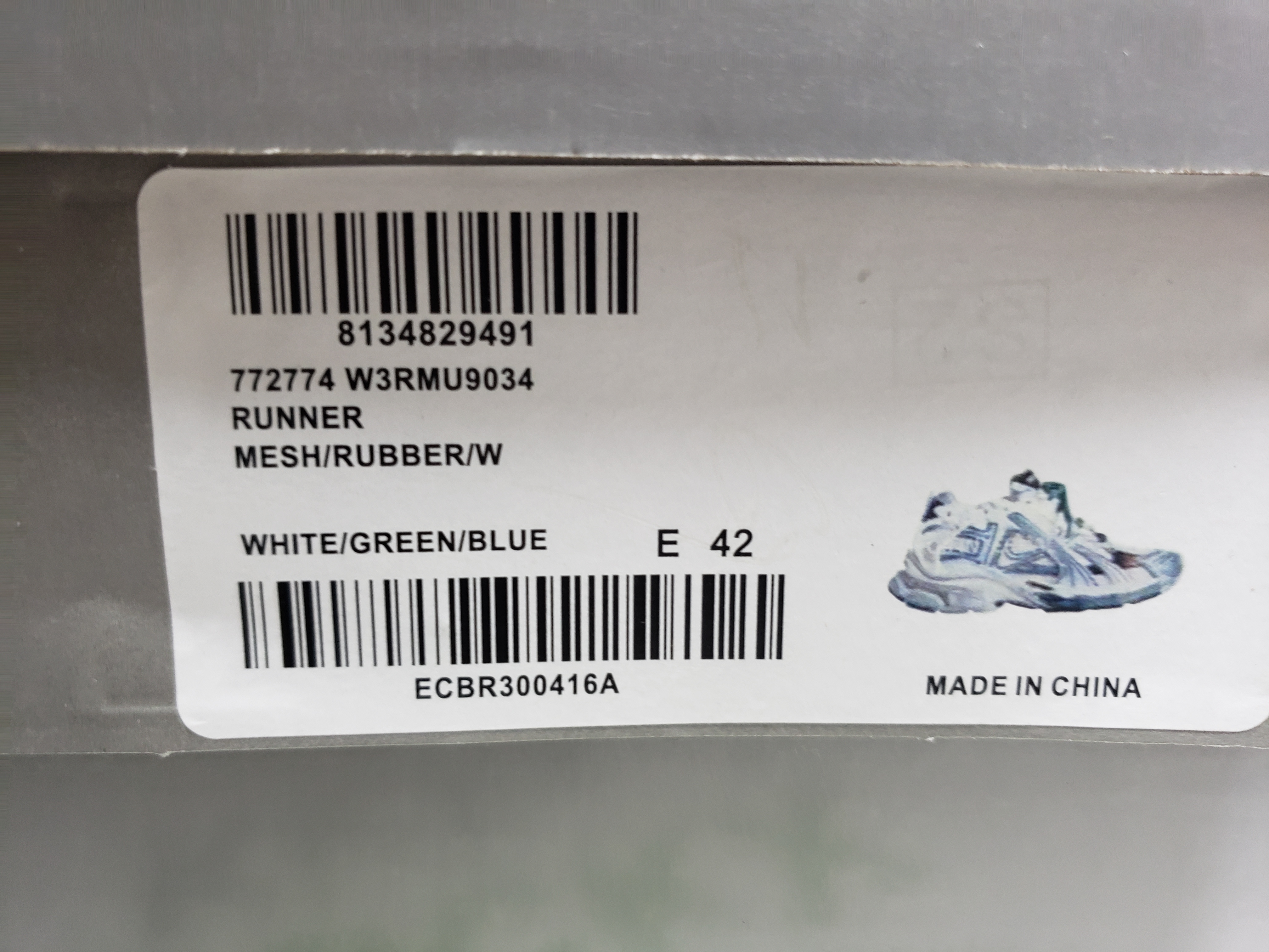 Balenciaga Runner Sneaker White Green Blue 772774 W3RMU 9034 review Stockxkicks 00