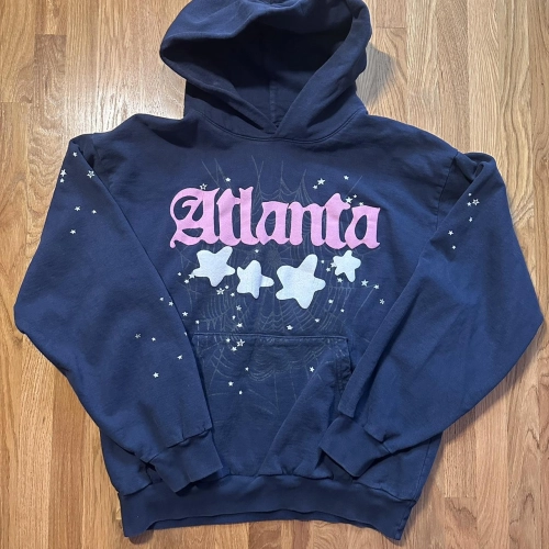 Sp5der Atlanta Hoodie Navy review 