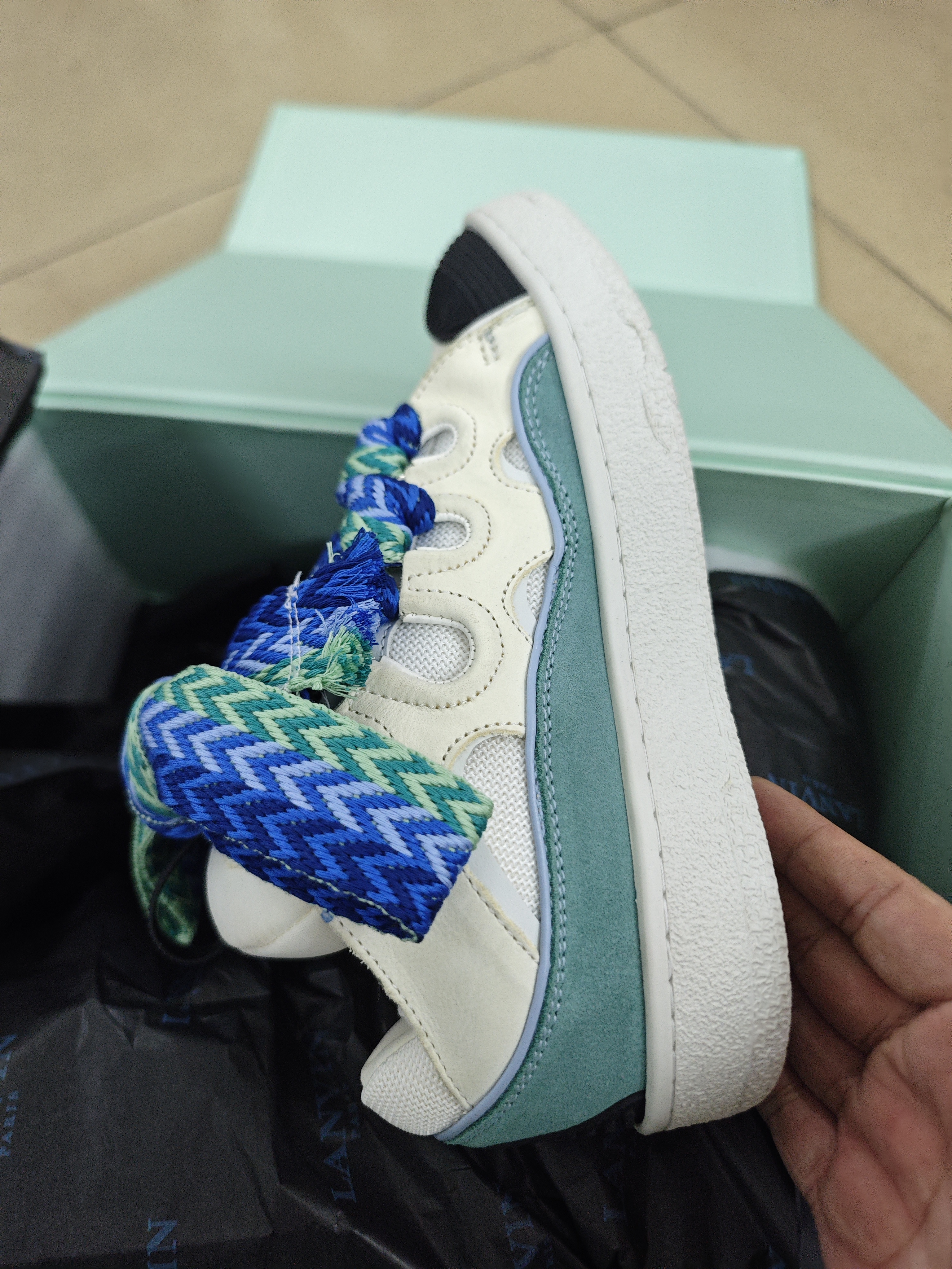 Lanvin Curb Sneakers White Blue FW SKDK02 DRAG H220040 review Stockxkicks 03