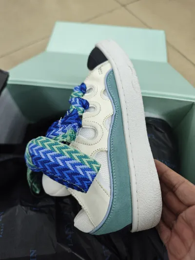 Lanvin Curb Sneakers White Green PB FW SKDK02 DRAG H220040 review Stockxkicks 03