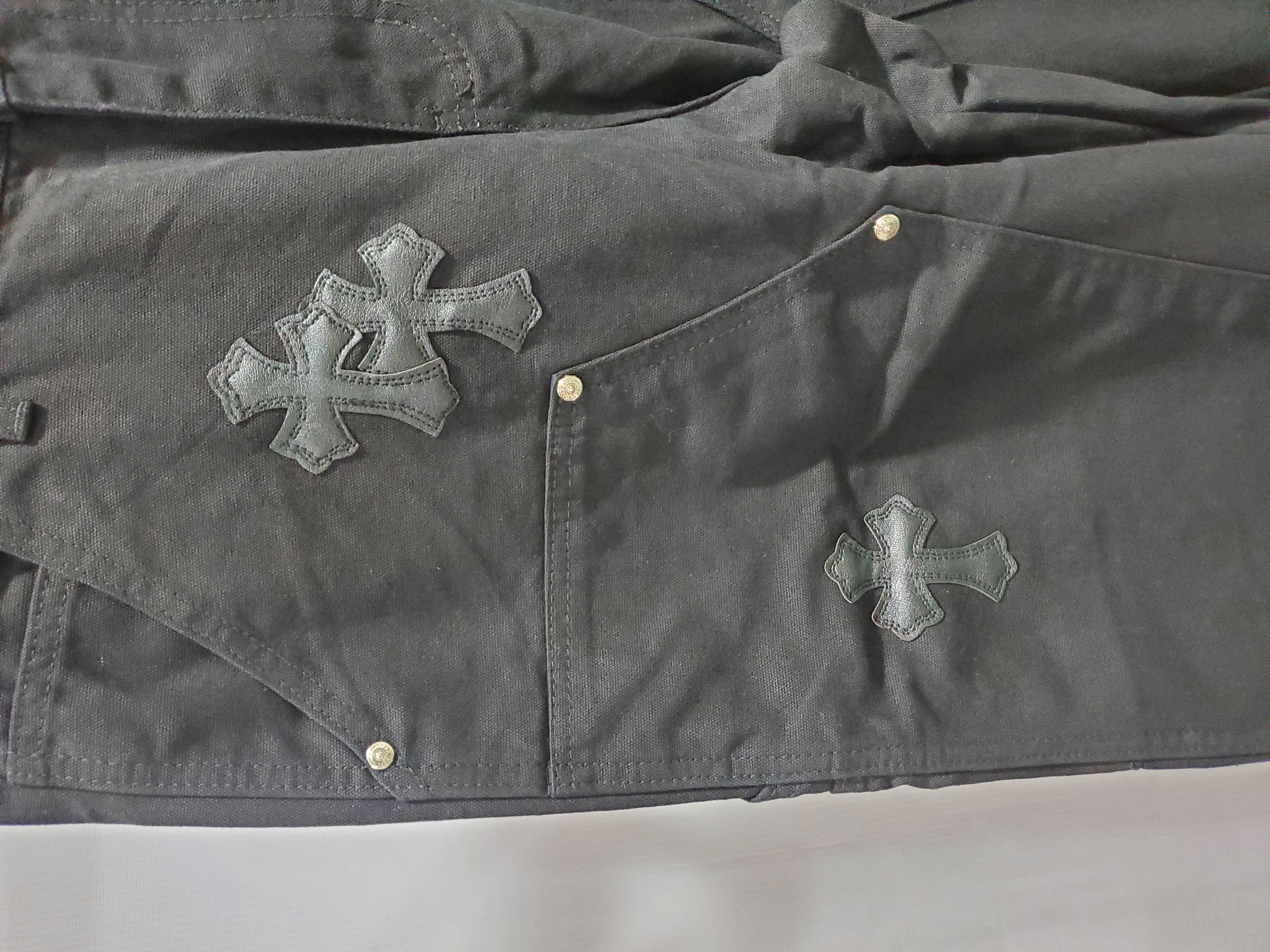 Chrome Hearts Black Leather Cross Patch Carpenter Jean CK 2702023017 review Stockxkicks 02