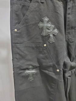 Chrome Hearts Black Leather Cross Patch Carpenter Jean CK 2702023017 review Stockxkicks 03