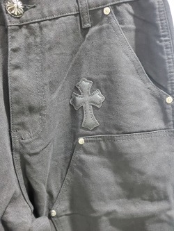 Chrome Hearts Black Leather Cross Patch Carpenter Jean CK 2702023017 review Stockxkicks 05
