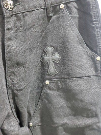 Chrome Hearts Black Leather Cross Patch Carpenter Jean CK 2702023017 review Stockxkicks 04