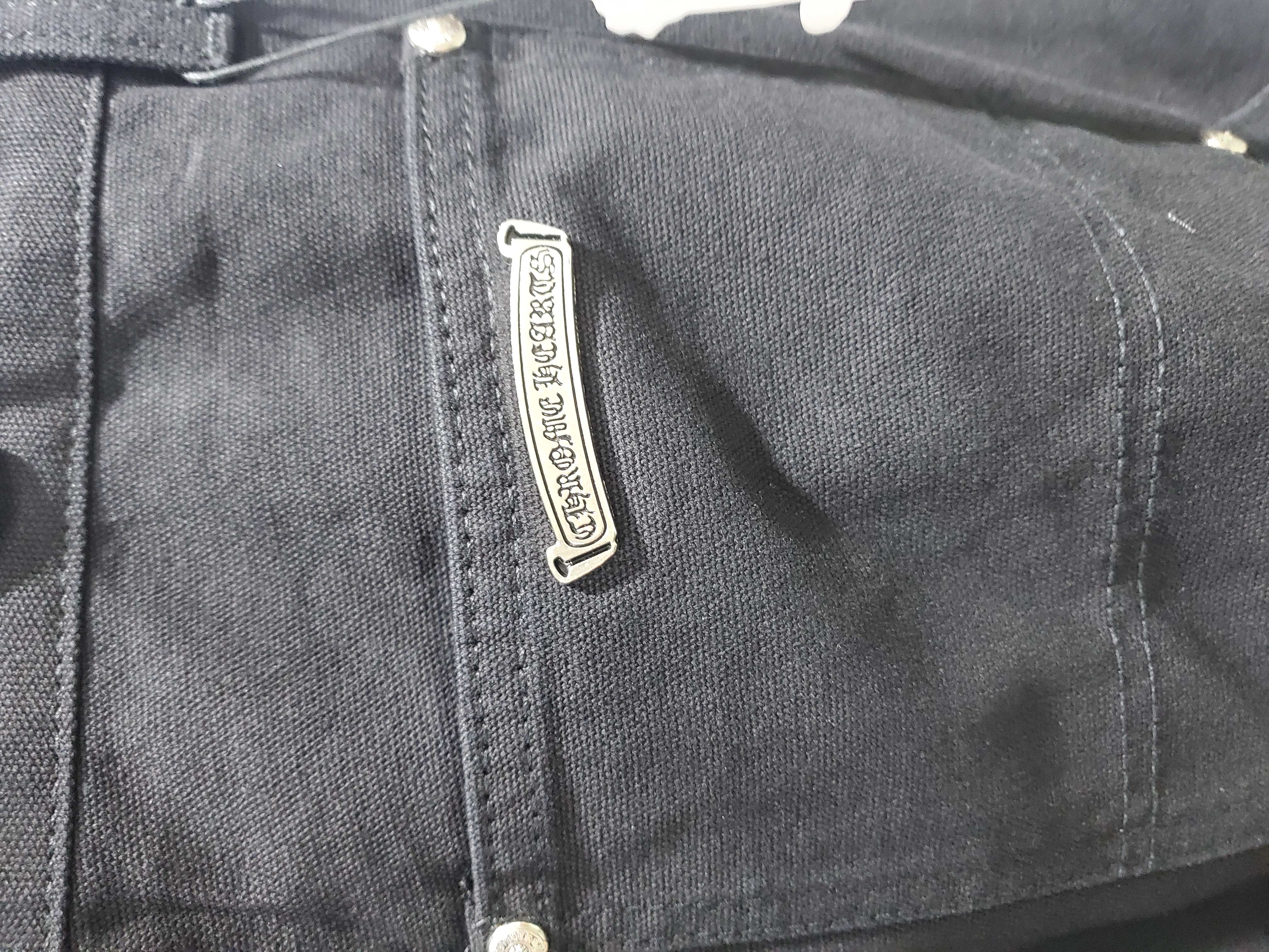 Chrome Hearts Black Leather Cross Patch Carpenter Jean CK 2702023017 review Stockxkicks 07