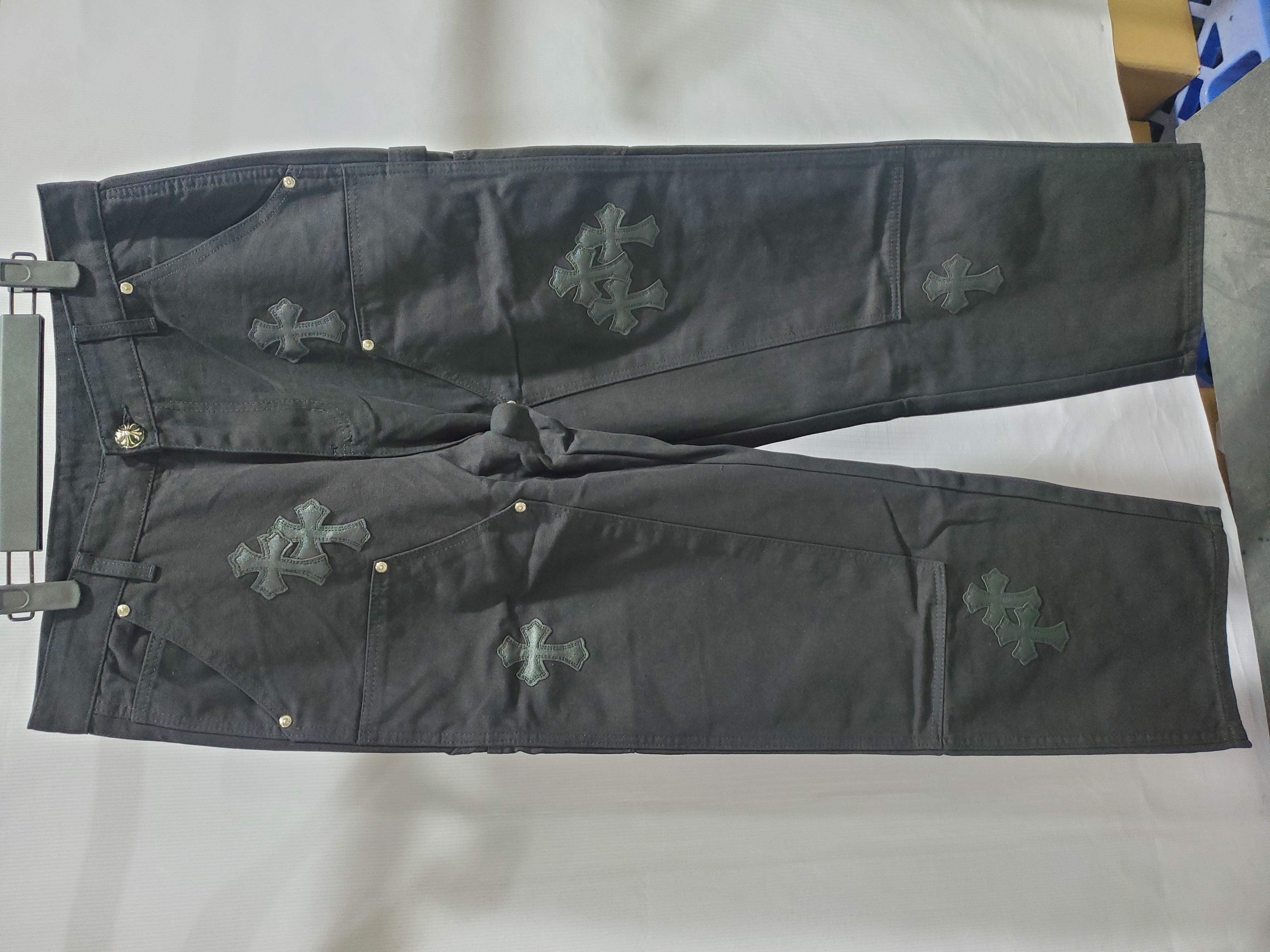 Chrome Hearts Black Leather Cross Patch Carpenter Jean CK 2702023017 review Stockxkicks 05