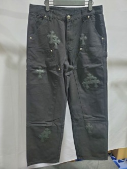 Chrome Hearts Black Leather Cross Patch Carpenter Jean CK 2702023017 review Stockxkicks 06