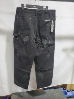 Chrome Hearts Black Leather Cross Patch Carpenter Jean CK 2702023017 review Stockxkicks 09