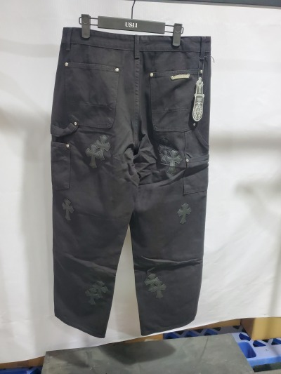 Chrome Hearts Black Leather Cross Patch Carpenter Jean CK 2702023017 review Stockxkicks 08