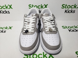 A Bathing Ape Bape Sta Low White Grey Mirror Surface review Stockxkicks 02