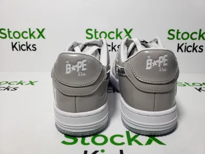 A Bathing Ape Bape Sta Low White Grey Mirror Surface review Stockxkicks 02
