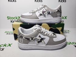 A Bathing Ape Bape Sta Low White Grey Mirror Surface review Stockxkicks 06