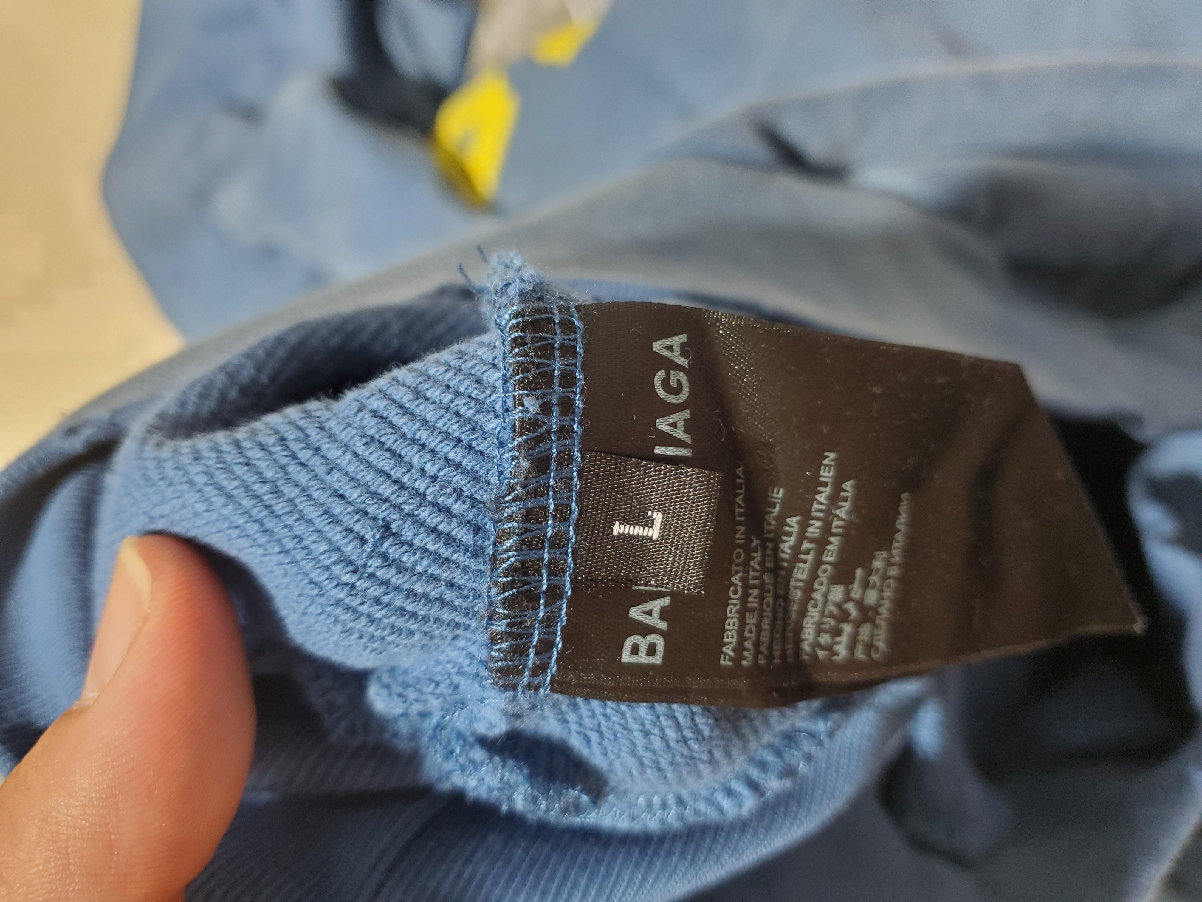 Balenciaga Tape Type Ripped Pocket Hoodie Oversized Black/Blue/Black Blue YZ 0400018953488 review Stockxkicks 00