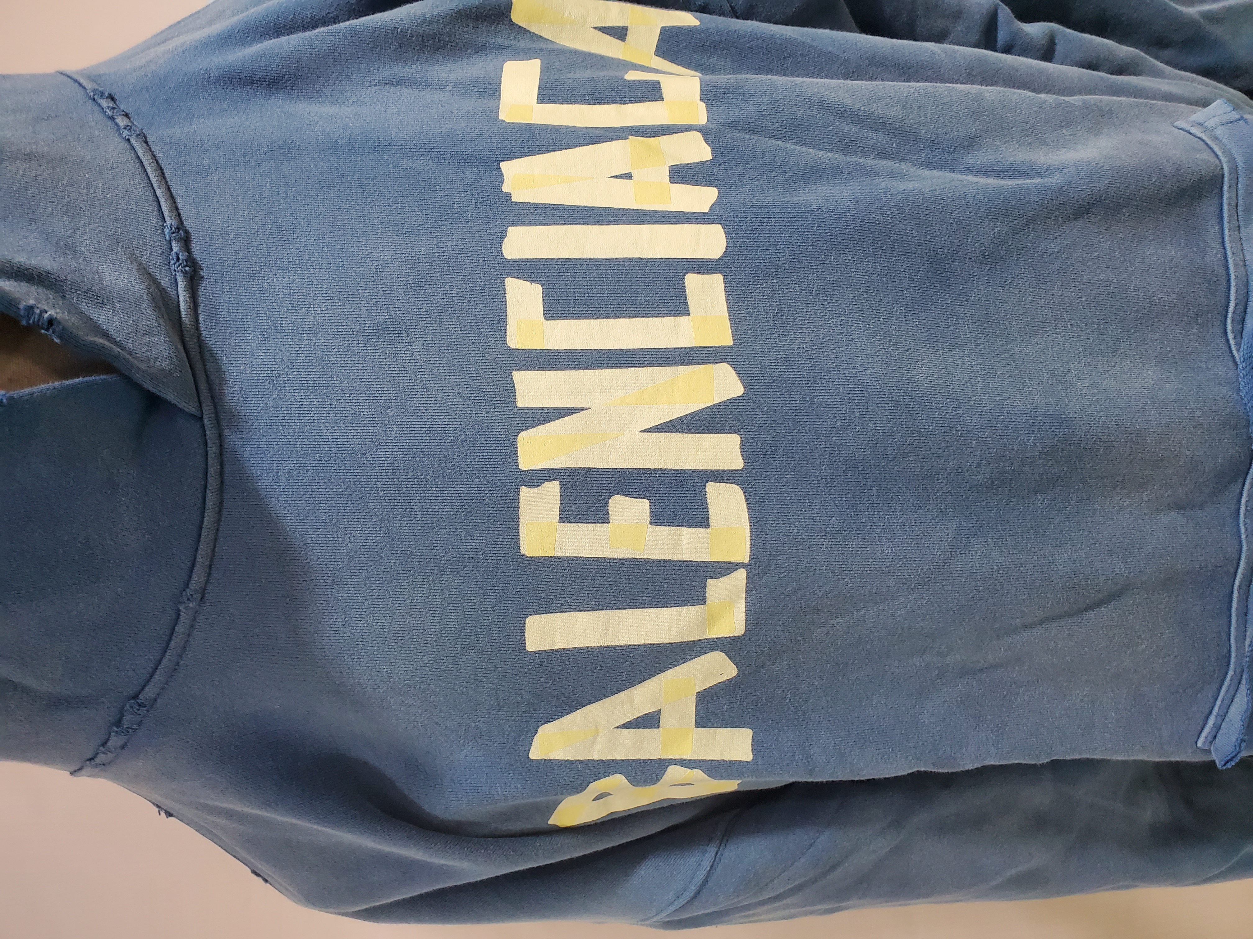 Balenciaga Tape Type Ripped Pocket Hoodie Oversized Black/Blue/Black Blue YZ 0400018953488 review Stockxkicks 02