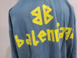 Balenciaga Tape Type Ripped Pocket Hoodie Oversized Black/Blue/Black Blue YZ 0400018953488 review Stockxkicks 07
