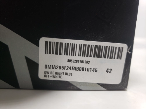 Off White Be Right Back Sneakers Deep Blue White OMIA295F24 FAB00 10145 review 