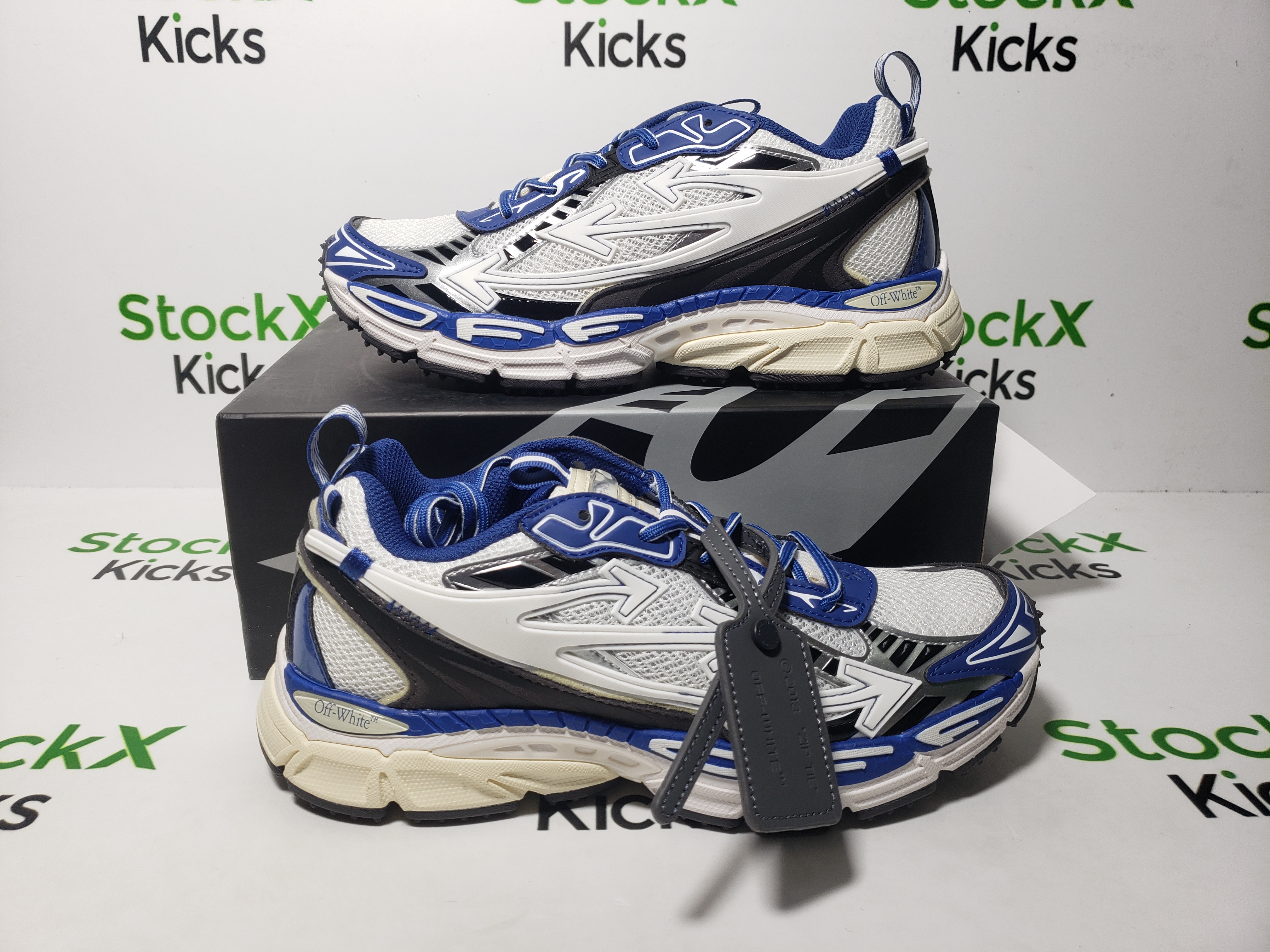 Off White Be Right Back Sneakers Deep Blue White OMIA295F24 FAB00 10145 review Stockxkicks 05