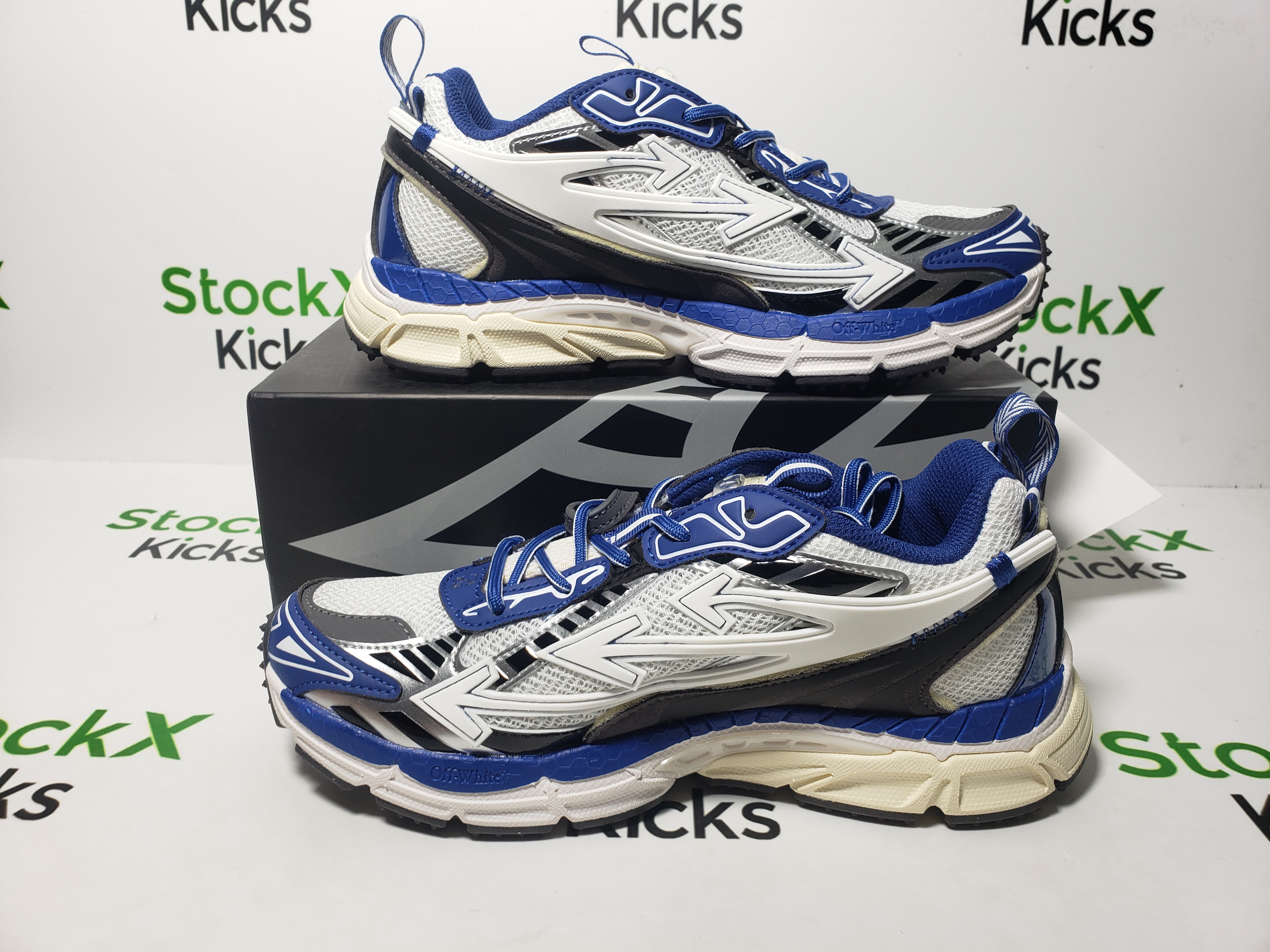 Off White Be Right Back Sneakers Deep Blue White OMIA295F24 FAB00 10145 review Stockxkicks 06