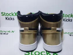 PK God Batch Air Jordan 1 Retro High NRG Patent Gold Toe 861428-007 review Stockxkicks 03