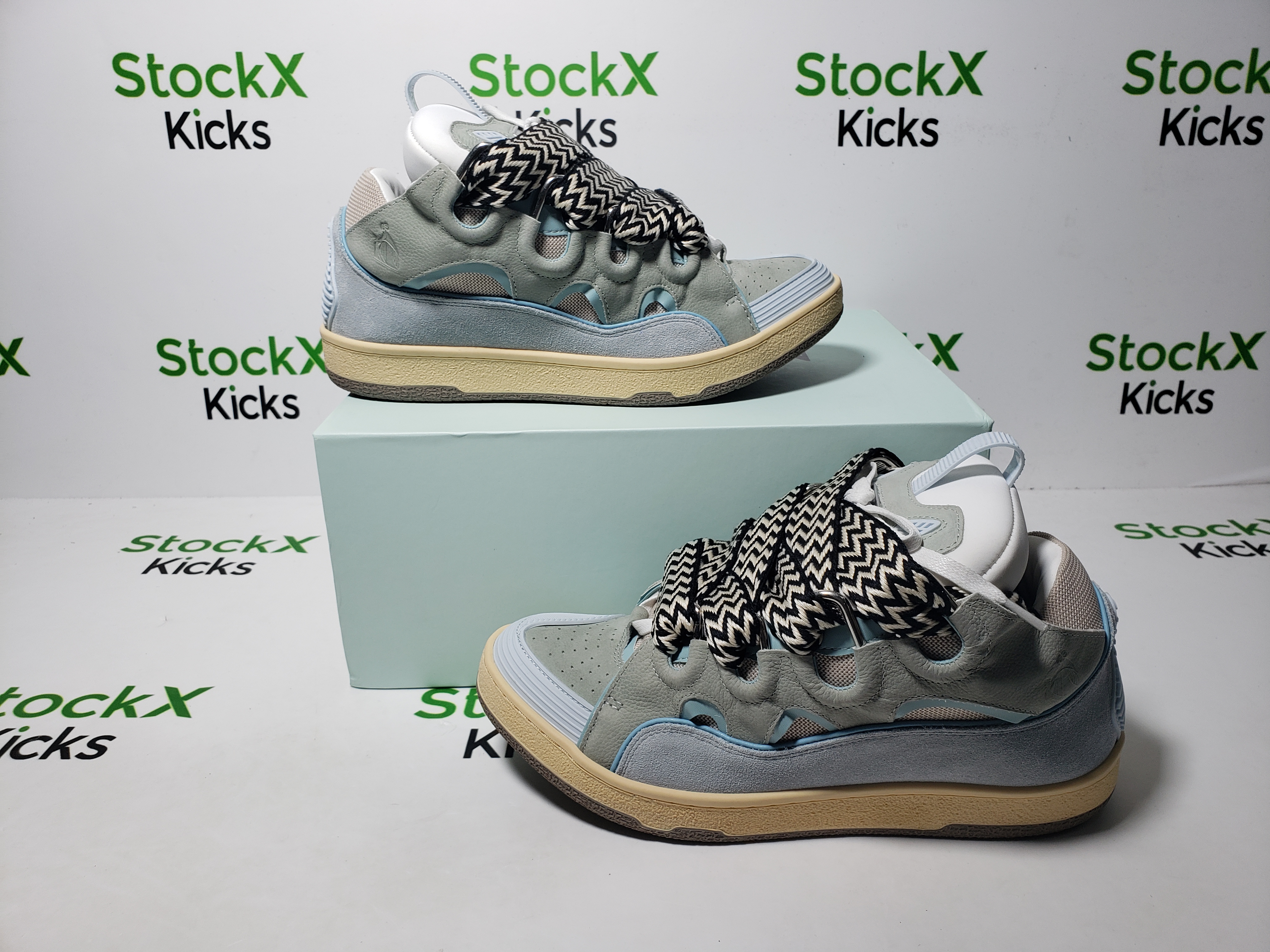 Lanvin Leather Curb White Blue review Stockxkicks 02