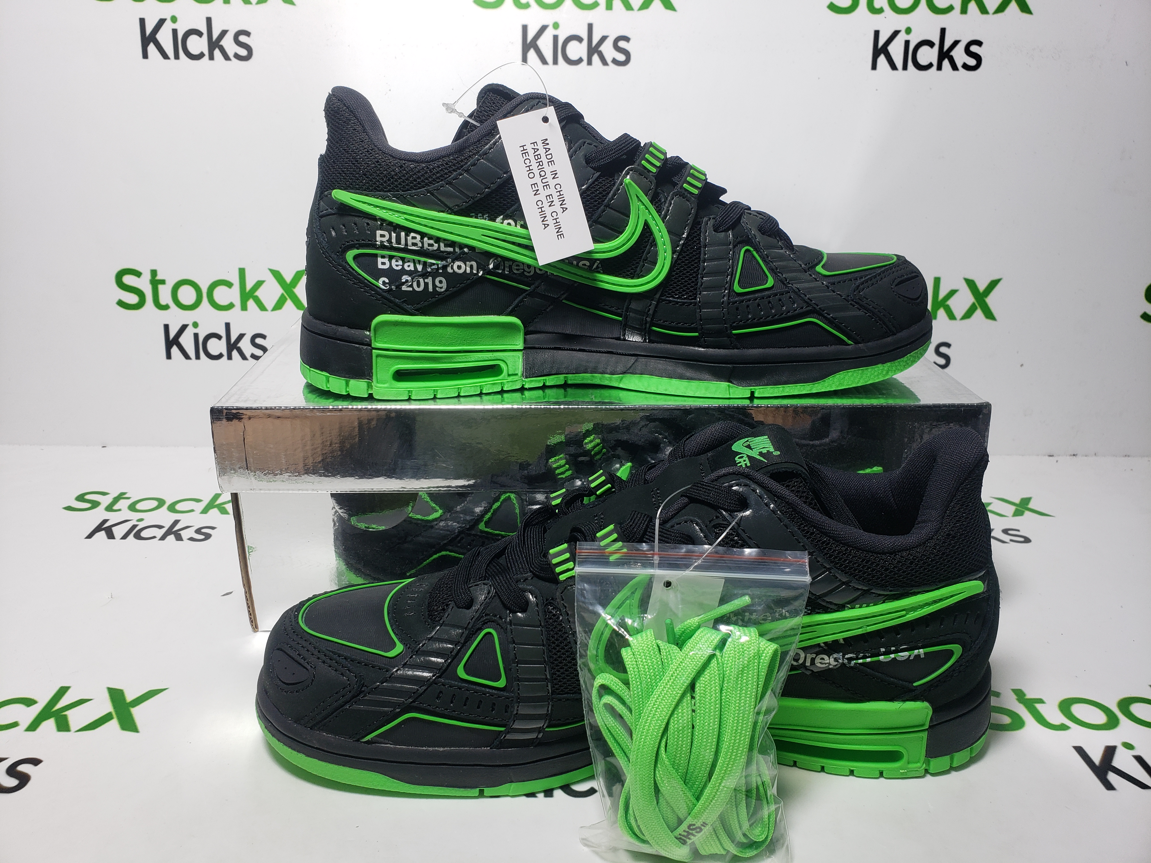 LJR Batch Nike Air Rubber Dunk Off-White Green Strike CU6015-001 review Stockxkicks 06