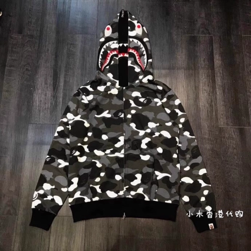 BAPE Space Camo Shark WGM Full-Zip Hoodie Black review 