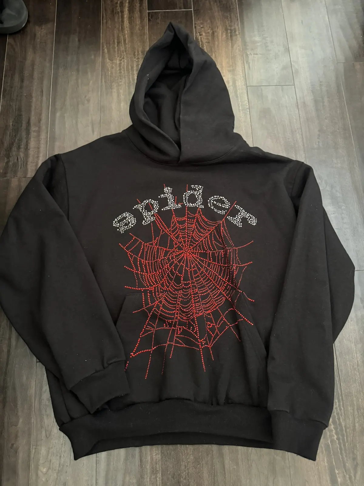Sp5der OG Rhinestone Hoodie Black 2022 YZ EG938 review Arash Jalali