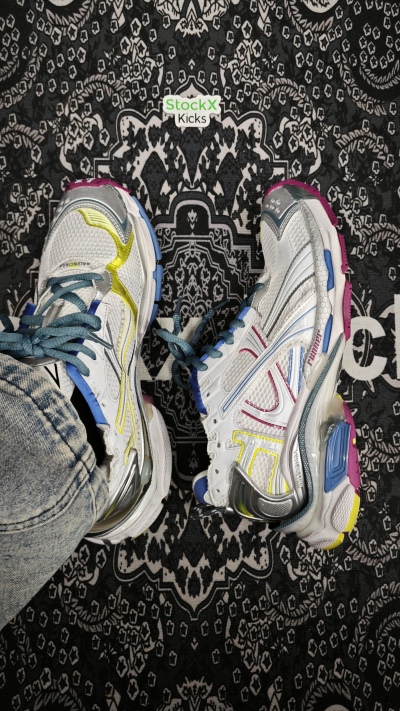 Balenciaga Runner Sneaker White Purple Blue 772767 W3RMU 9547 review stockxkicks