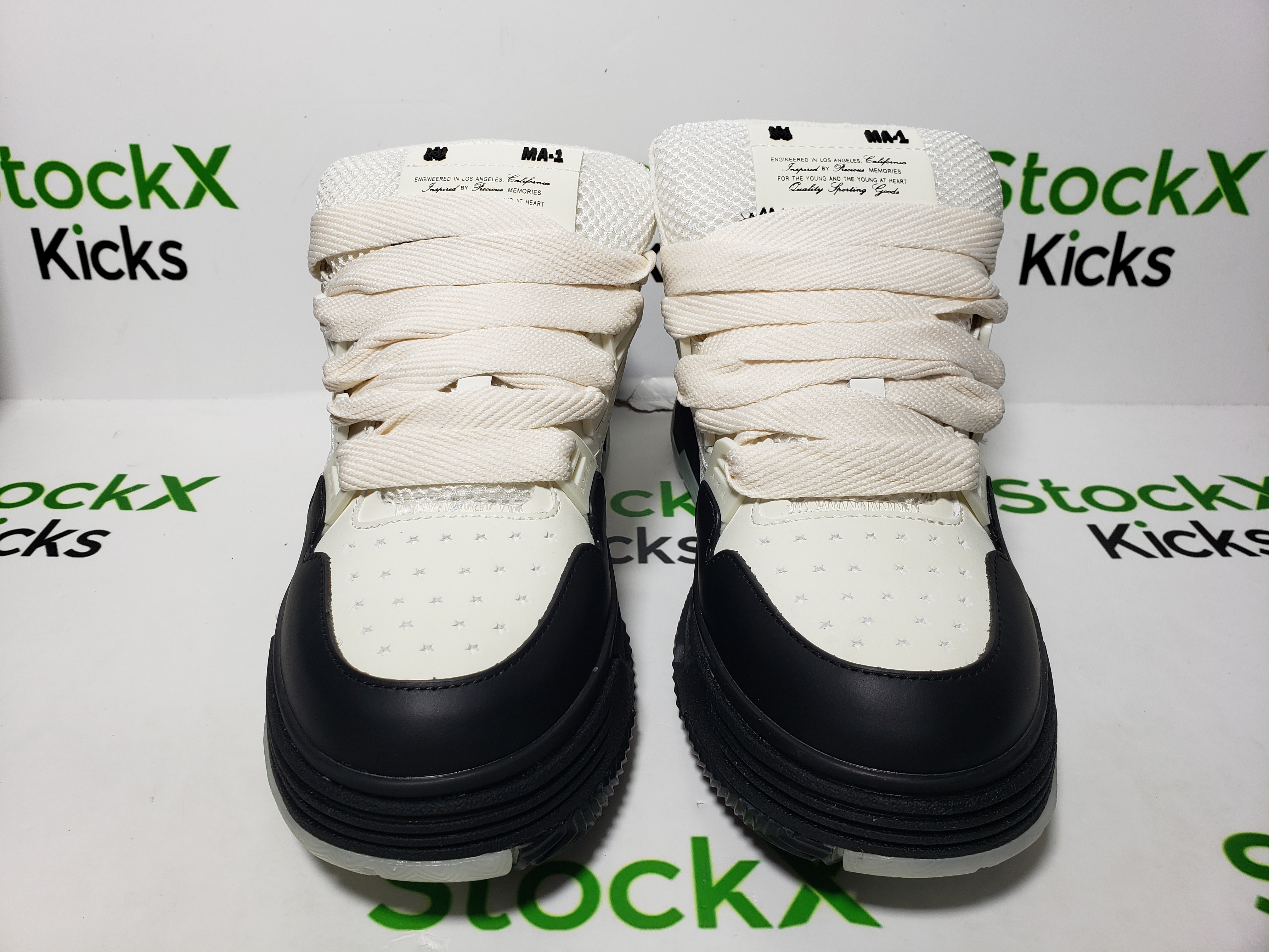 Amiri MA-1 Sneakers Panda White Black review stockxkicks 01