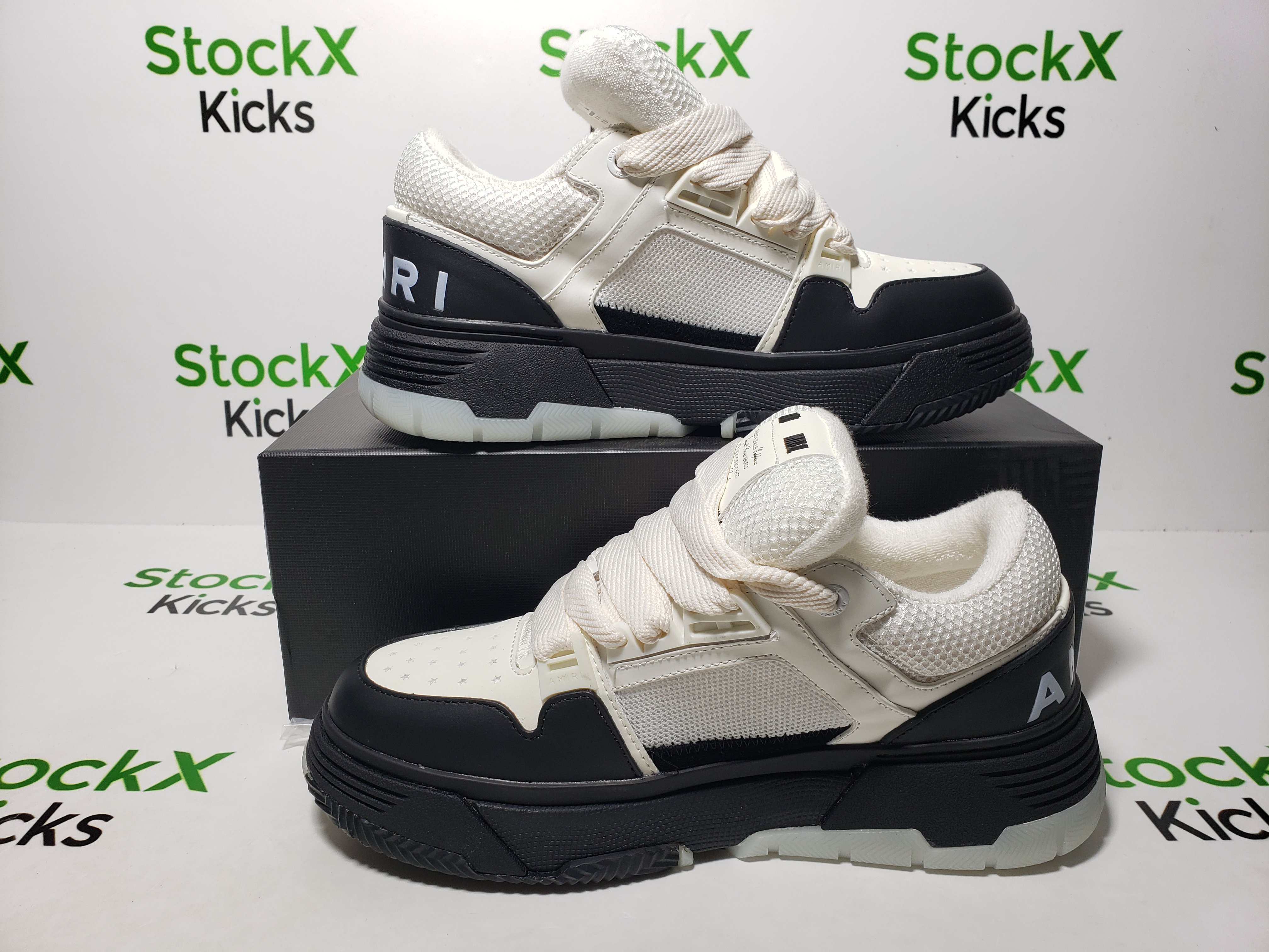 Amiri MA-1 Sneakers Panda White Black review stockxkicks 06