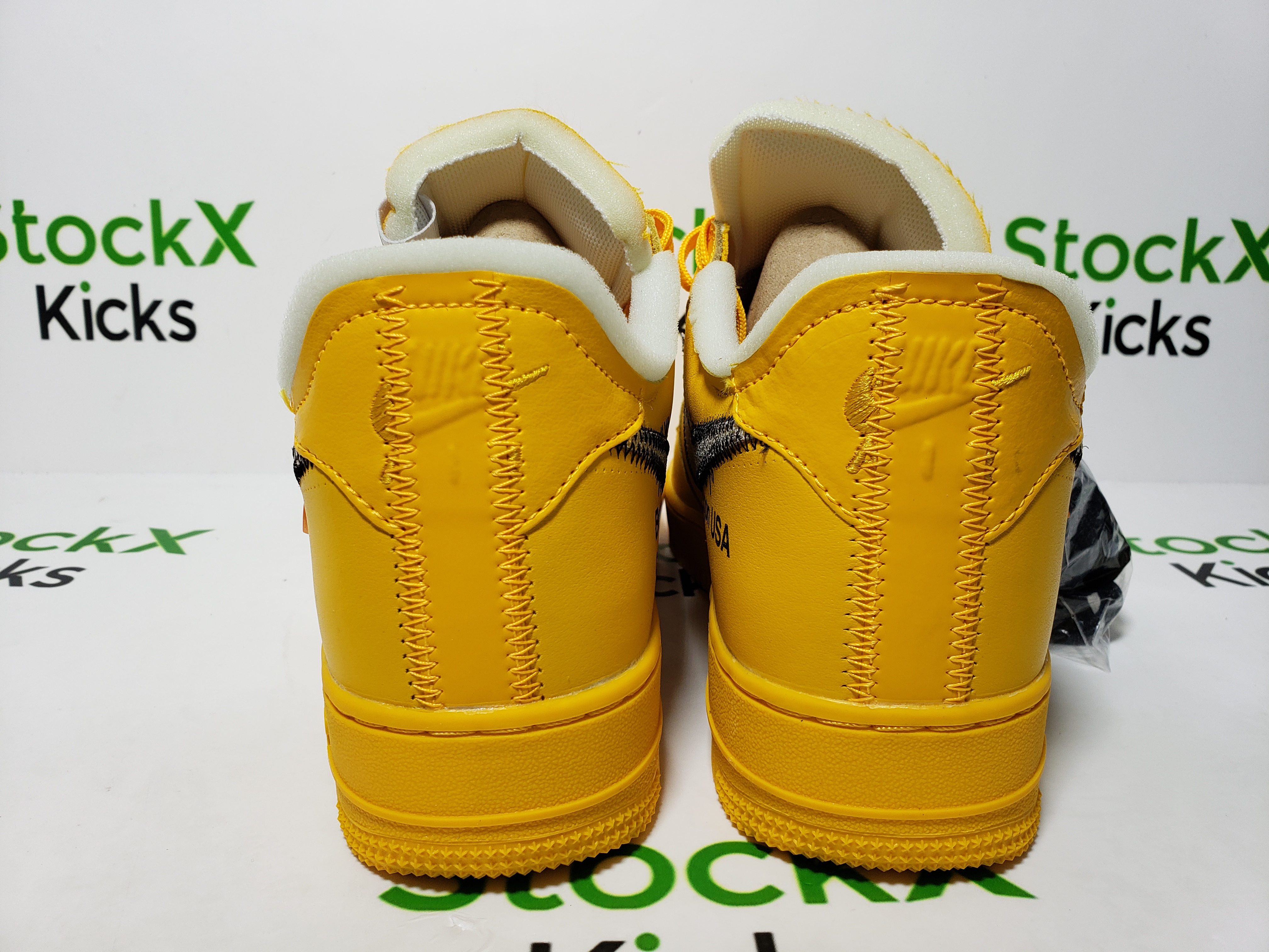 PK God Batch Nike Air Force 1 Low OFF-WHITE University Gold Metallic Silver DD1876-700 review stockxkicks 02