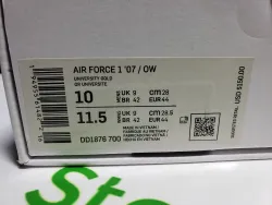 PK God Batch Nike Air Force 1 Low OFF-WHITE University Gold Metallic Silver DD1876-700 review stockxkicks 01