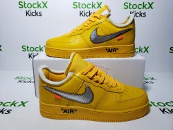 PK God Batch Nike Air Force 1 Low OFF-WHITE University Gold Metallic Silver DD1876-700 review stockxkicks 06