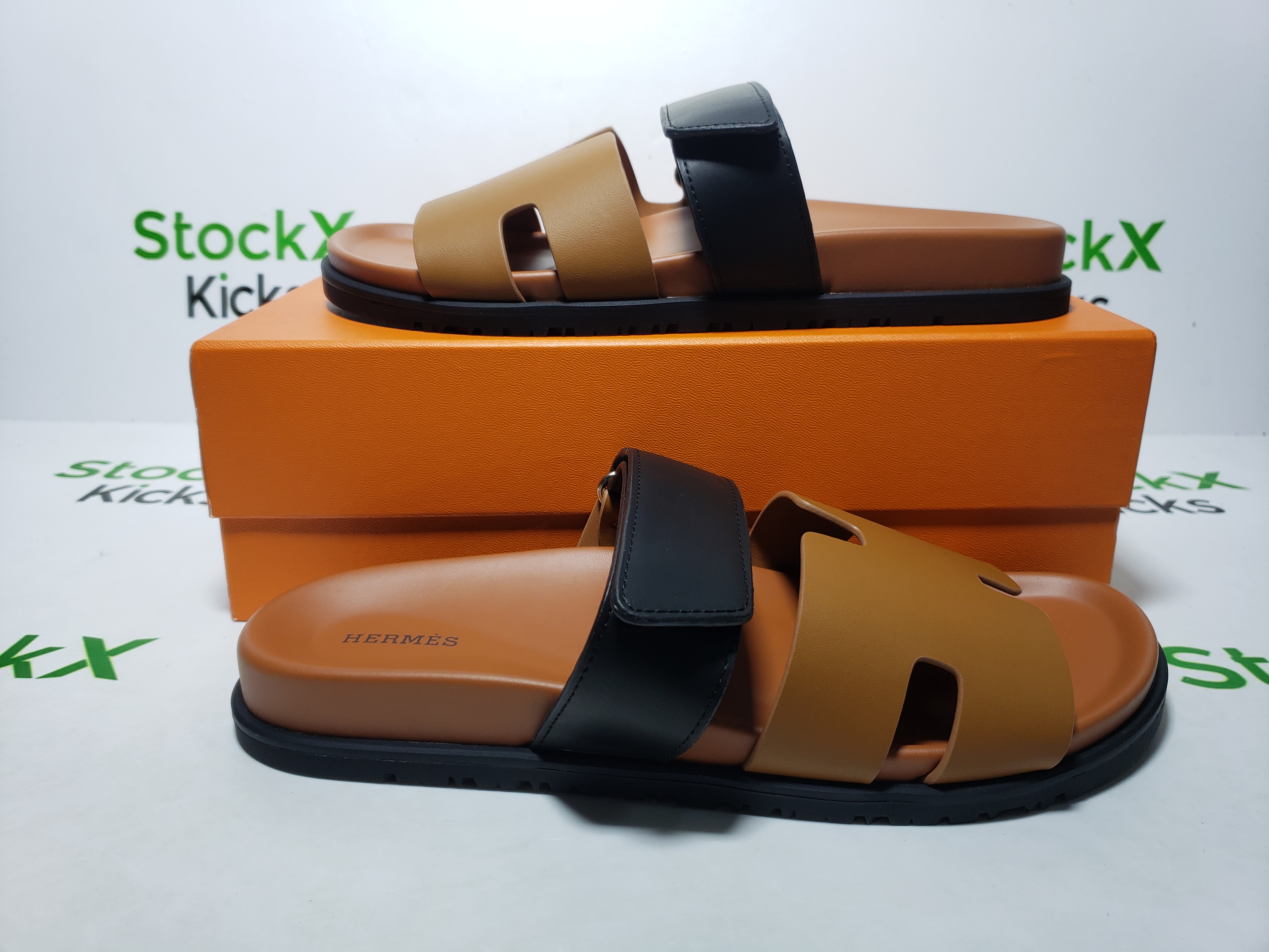 Hermes Chypre Sandal Khaki Black review stockxkicks 05