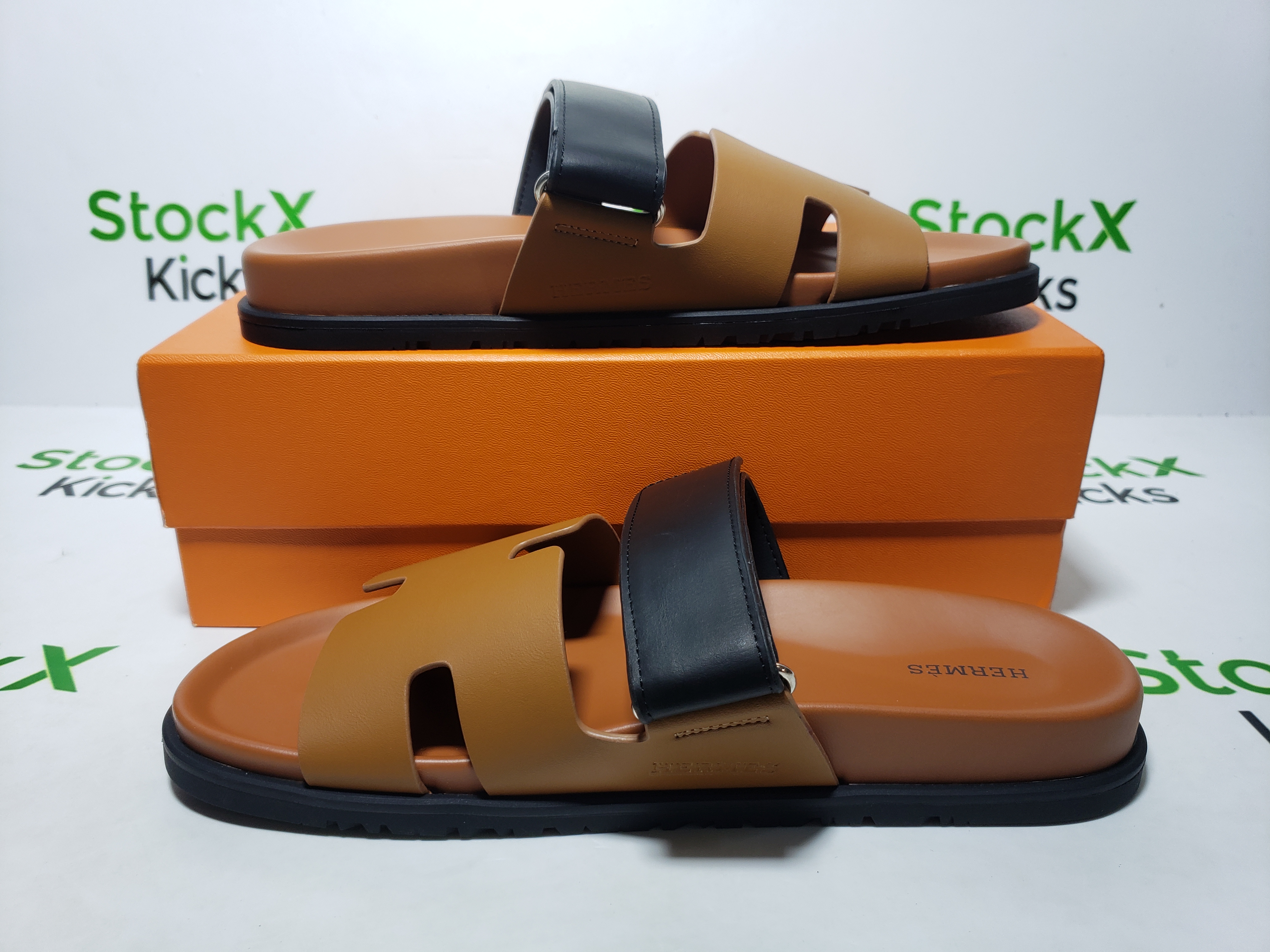 Hermes Chypre Sandal Khaki Black review stockxkicks 06