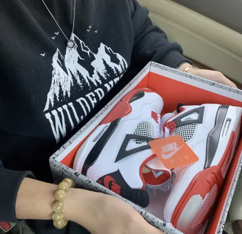 PK God Batch Air Jordan 4 Retro Fire Red DC7770-160 review 