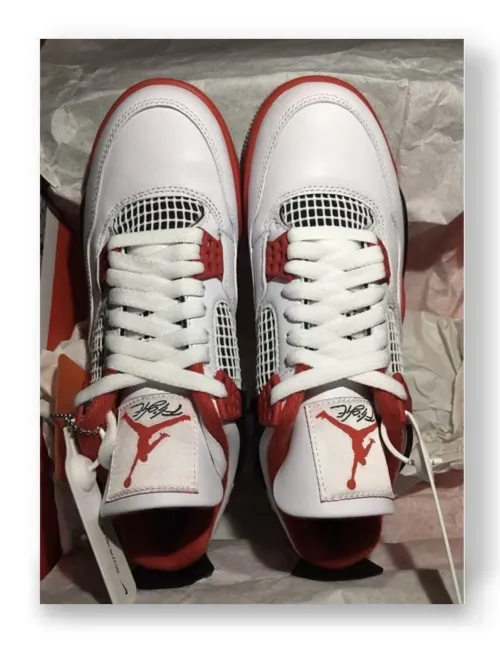 PK God Batch Air Jordan 4 Retro Fire Red DC7770-160 review 