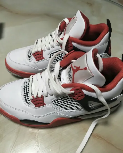 PK God Batch Air Jordan 4 Retro Fire Red DC7770-160 review 
