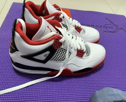 PK God Batch Air Jordan 4 Retro Fire Red DC7770-160 review 
