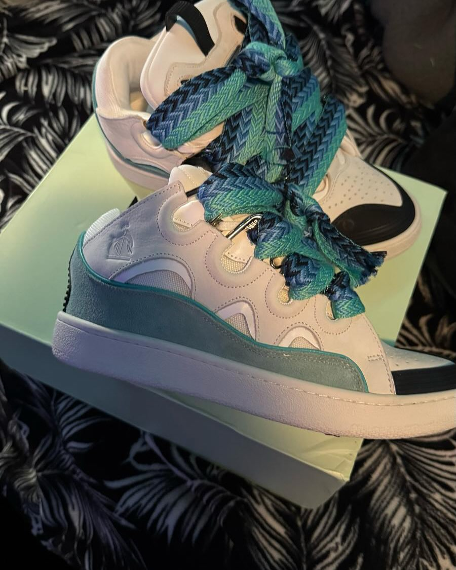 Lanvin Curb Sneakers White Blue FW SKDK02 DRAG H220040 review Drew Peterson 01