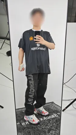 Balenciaga Side Logo Letter Embroidery Single-Breasted Jeans review stockxkicks