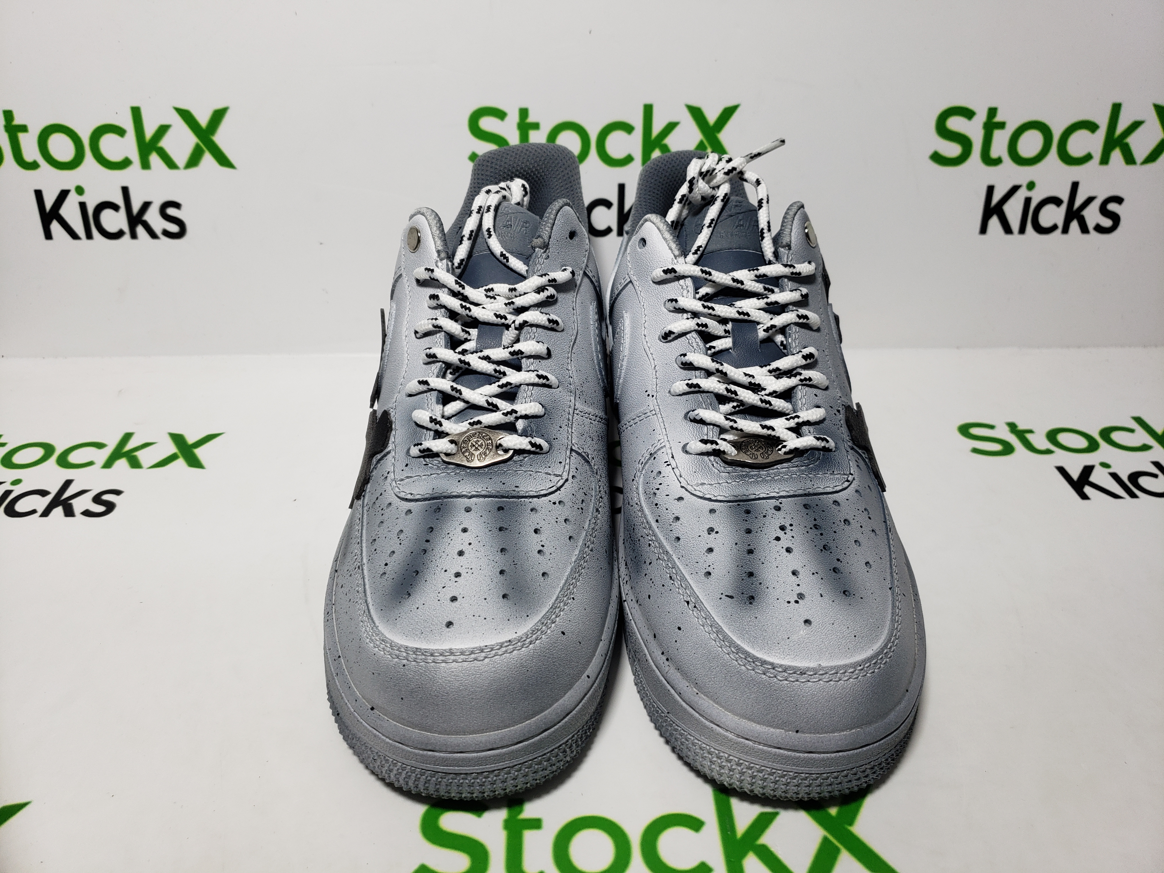 PK God Batch Custom Nike Air Force 1 The Cross Blue Tie-dye review Stockxkicks 01