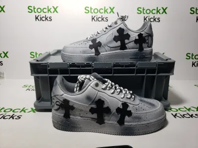 PK God Batch Custom Nike Air Force 1 The Cross Blue Tie-dye review Stockxkicks 05