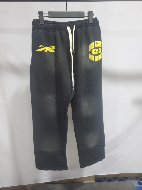 Hellstar No Guts No Glory Flare Bottom Sweatpants Midnight Dye Black review 