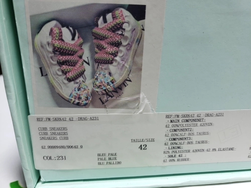 Lanvin Leather Curb White Purple review 