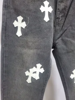 Chrome Hearts White Leather Cross Jean CK 2402023014 review Stockxkicks 05