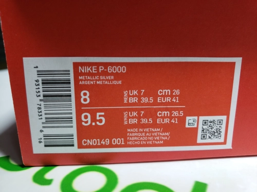 PK God Batch Nike P-6000 Metallic Silver CN0149-001 review 